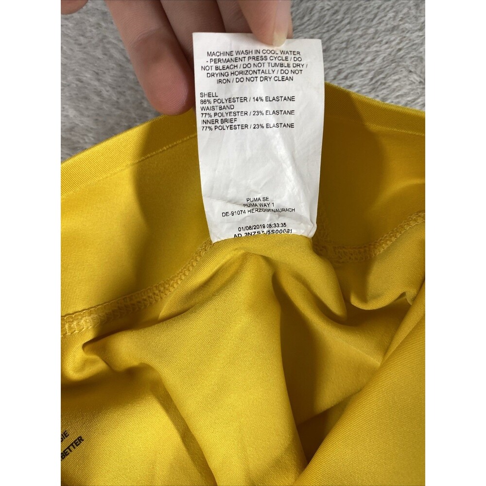 Puma Power Shape Skort Women's Small Tie Dye Yellow Sport Tennis Golf Pickleball - Picture 8 of 9